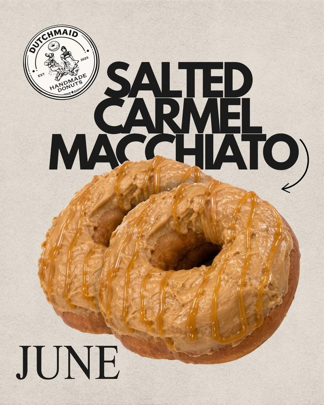 Salted Carmel Macchiato Monthly Special, Single Donut